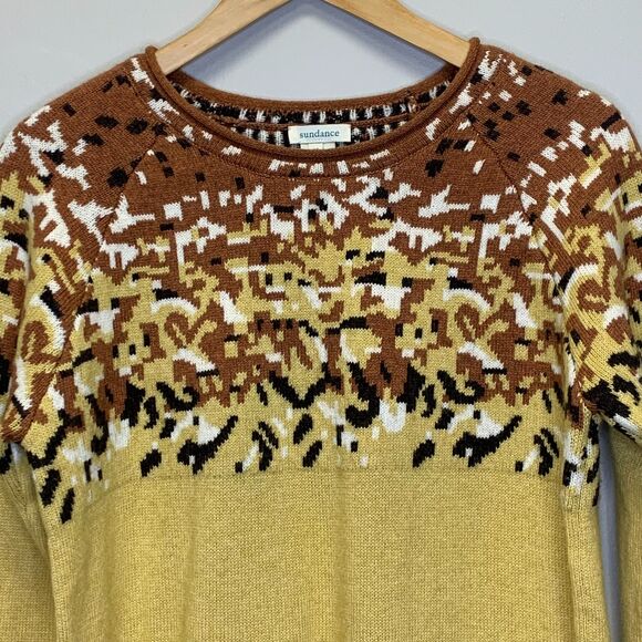 Sundance Artist’s Desire Crew Pullover Sweater Cotton Lambswool Cashmere Medium - Picture 3 of 12